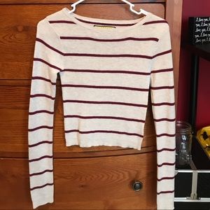 Striped sweater long sleeved shirt